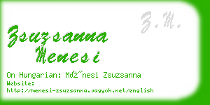 zsuzsanna menesi business card